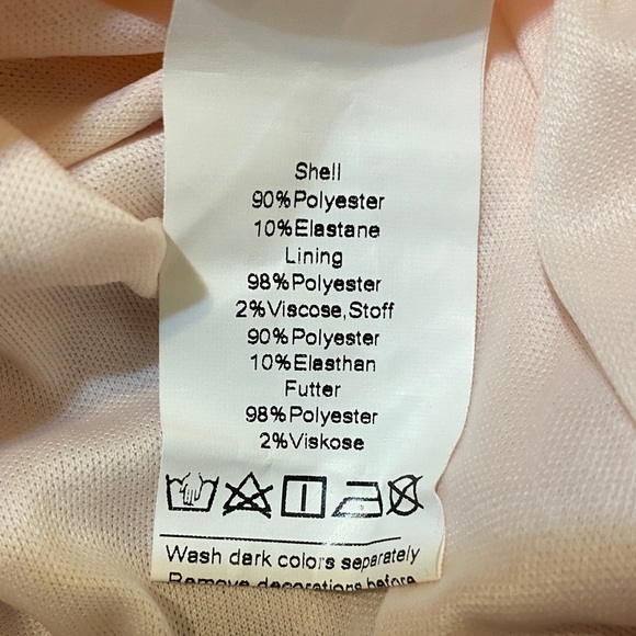 Grace Karin Light Pink Sequin Wrap Cocktail Dress Medium - Picture 6 of 9